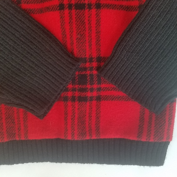 Pendleton Vintage Red Buffalo Plaid Wool Sweater - Picture 6 of 16